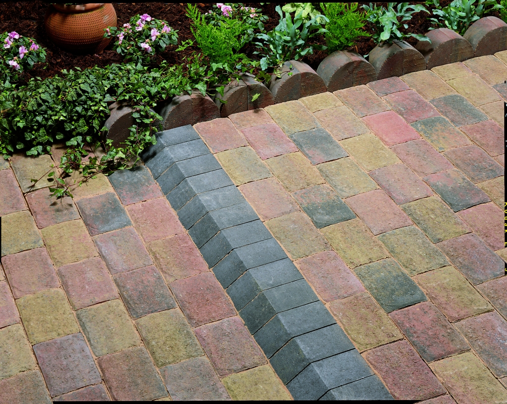 Pattern imprinted driveway